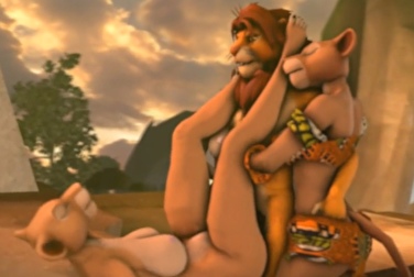 狮王让狮群中的母狮受孕